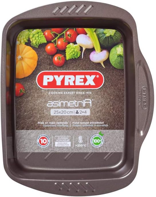 asimetriA Metal Easy-grip rectangular Roaster 25x20 cm, Brown, 1 - Image 4