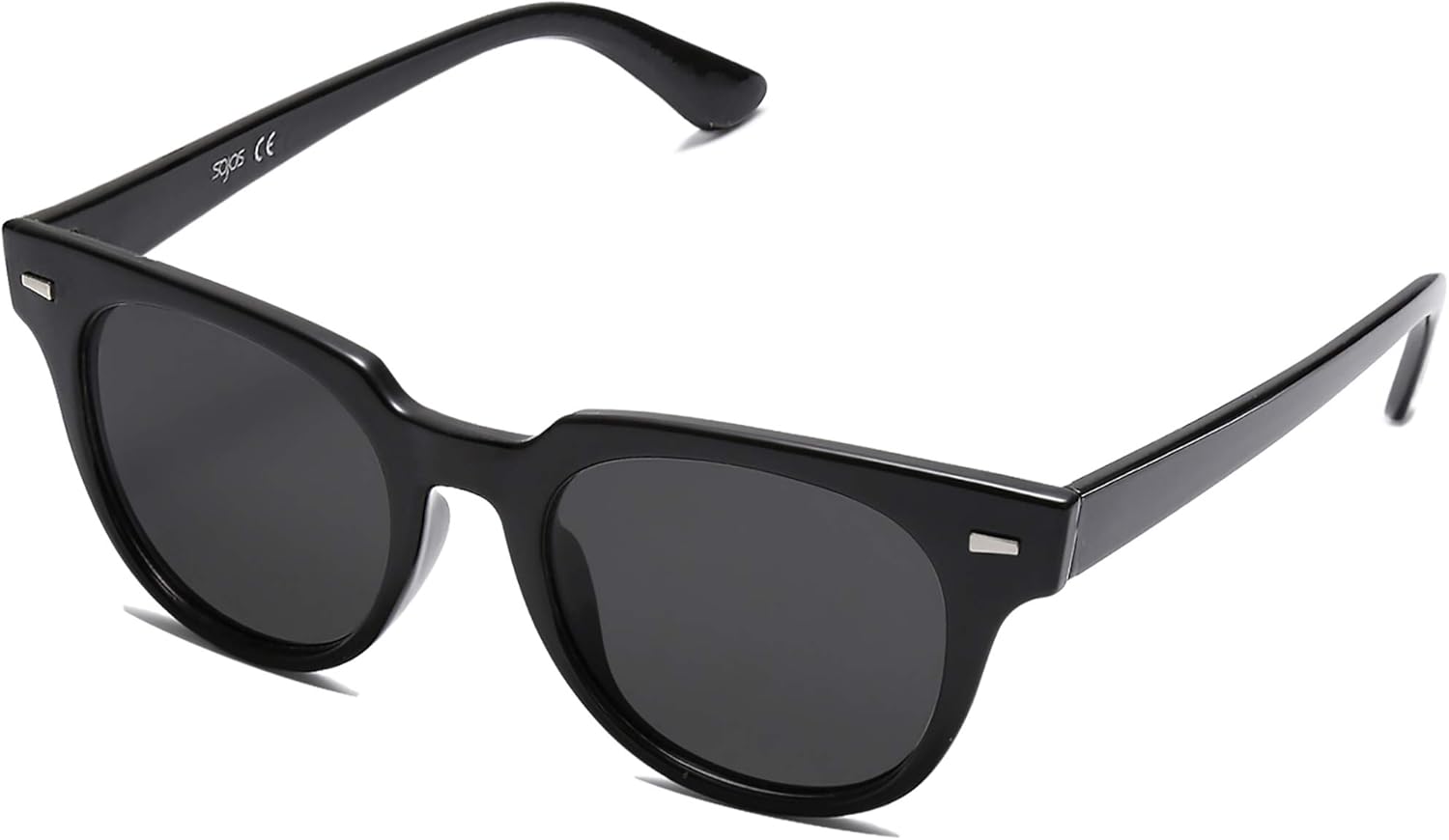 SOJOS Square Polarized Sunglasses for Men and Women MEMORIES SJ2075 with Black Frame