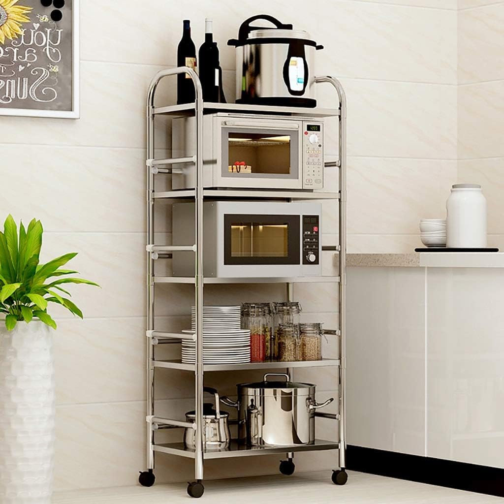 NYDZDM Estante de almacenamiento de 5 niveles con ruedas Estante de pie