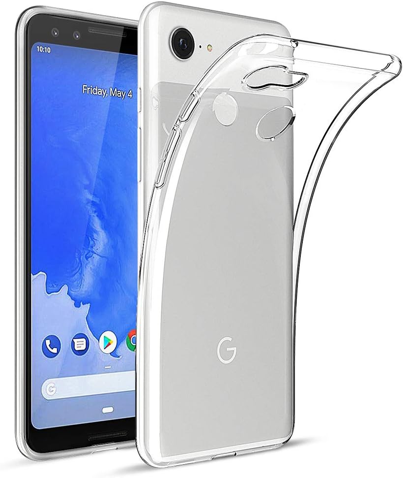 HiZiTi Google Pixel 3 Case, Thin Ultra-Slim Fit Crystal Clear Transparent Flexible TPU Phone Case Cover Compatible for Google Pixel 3 - Transparent Clear