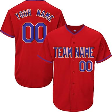 blue and yellow baseball jersey