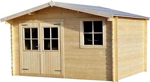 Log Cabin 13ft 3 88m X 10ft 2 98m Amazon Co Uk Garden Outdoors