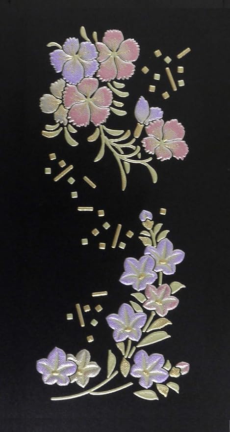 Amazon Co Jp No 32 金蒔絵の館 Affix 金蒔絵シール 花鳥風月 シリーズ 桔梗撫子 花 フラワー 桔梗 シール ステッカー 蒔絵シール おもちゃ