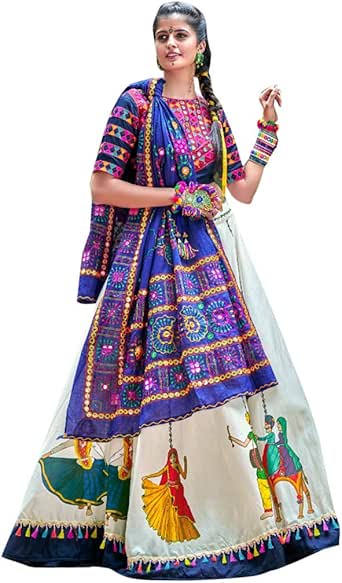 white dandiya dress