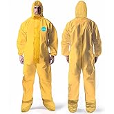 Andes Chemical Protection Coveralls, Hazmat Suits, Sealed Seam Chemical Protection Suits with Attached Boots and Hood