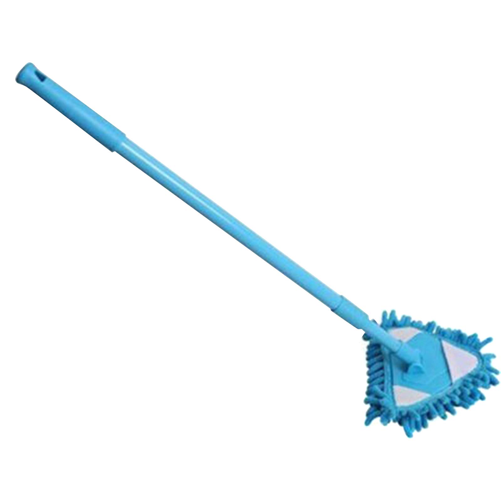 MJYT Triangular Mop 180 Degree Rotatable Adjustable Triangular Cleaning Mop Home Wall Ceiling Floor Cleaning Mop 180 Degree Adjustable Mop (Blue)