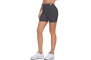 HayFeel Girls Bike Shorts-5" Soft High Waisted Athletic Dance Gymnastics Spandex Volleyball Biker Shorts for Girls 6-14Years