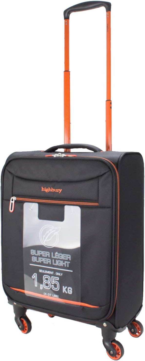Highbury Trend Suitcases HBY0135 (Cabin (Small), Black/Orange