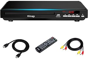 DVD Player, DVD Players for TV Region Free DVD Disc Players DVD CD with HDMI AV Output USB Input Remote Control AV Cable, for
