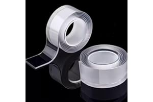 2pcs Double-Sided Tape Heavy-Duty Detachable 10 Feet, Changing Your Space - Transparent Nano Tape, Perfect for Wall Decoratio