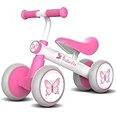 Wdmiya Baby Balance Bike 1 Year Old, Toddler Bike for One Year Old Girl Birthday Gift, 1-3 Years Toddler First Bike with No Pedal & Silence Wheels, Ride on Toy Gifts for 1 Year Old Girl