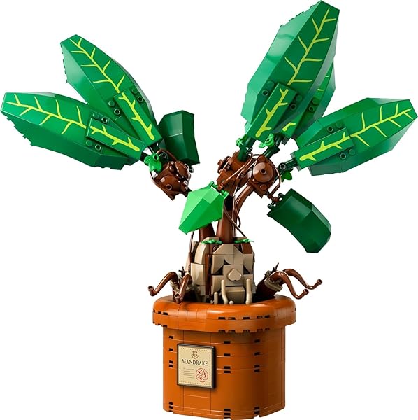 LEGO HARRY POTTER MANDRAKE FIGURE & POT PLANT TOY, HARRY POTTER COLLECTIBLE GIFT IDEA FOR KIDS, MAGICAL CREATURE PLAYSET FOR ROOM DÉCOR, HARRY POTTER TOY FOR 10 YEAR OLD GIRLS, BOYS OR ANY FAN, 76433