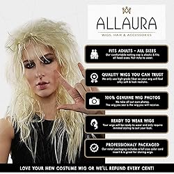 ALLAURA Neil Wig 80s Blonde Rocker Wig Rockstar Men