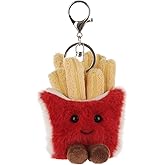 Apricot Lamb Fresh French Fries Cute Keychain, Soft Stuffed Plush Keychain Toys for Kids’ Backpack, Purse