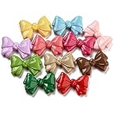 Ornazy Approx 200Pcs Mixed Color Opaque Acrylic Bowknot Bead Cute Bow Tie Shape Spacer Beads for Jewelry Making Necklace Bracelet