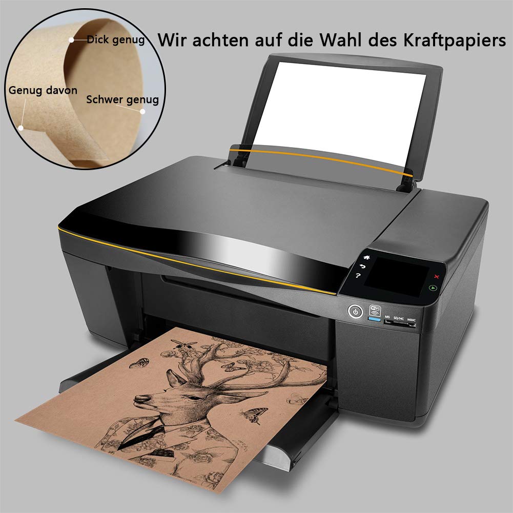 Carta Kraft Riciclata A4 - 100 G/m², Confezione Da 50 Fogli - Foto 6