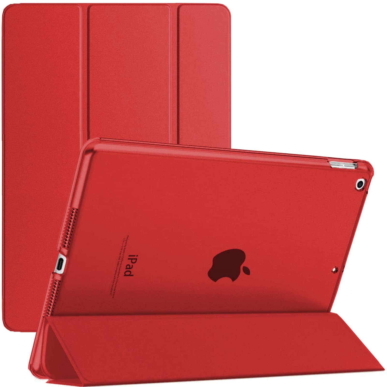 Case for iPad Mini 1/2/3 - Slim Fit Tri-Fold Stand Cover for Apple iPad Mini (Models: A1432, A1454, A1455, A1489, A1490, A1491, A1599, A1600) (Red)