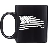 Rogue River Tactical Tattered Distressed USA Flag Coffee Mug - American Patriot Gift