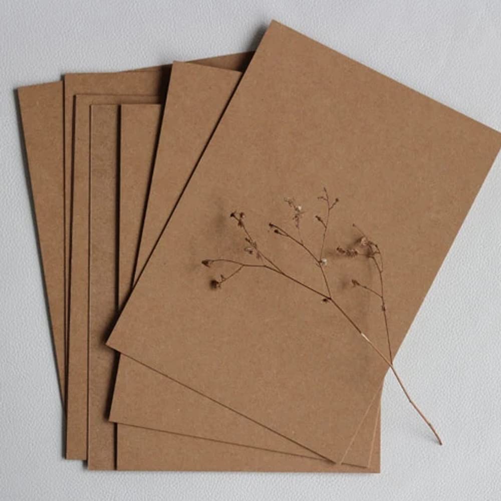 50 Sheets Brown Craft Paper A4-200g Brown Card Paper for Painting, Office Printing and Arts or Crafts DIY