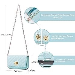 BOYATU Quilted Crossbody Bags for Women: Genuine