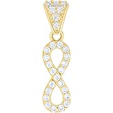 Jewels By Lux 10kt Yellow Gold Womens Cubic-Zirconia Infinity Charm Pendant
