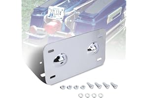 SOCIMA Lay Down License Plate Mount Brackets Fit for 1999-2008 Harley Touring Road Street Electra Glide Models