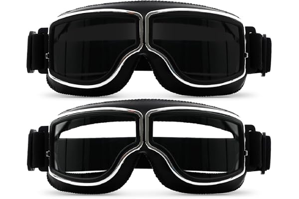 Motorcycle Goggles Vintage Pilot Glasses Riding Motocross Scooter ATV Eyewear