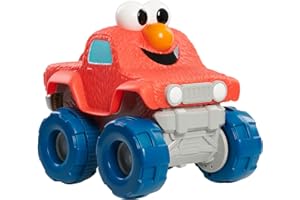 JUST PLAY SESAME STREET Giggle N Go Monster Truck Toy Vehicle, Pops Wheelies, Sings, and Has Phrases, Officially Licensed Kids Toys for Ages 2 Up, Amazon Exclusive