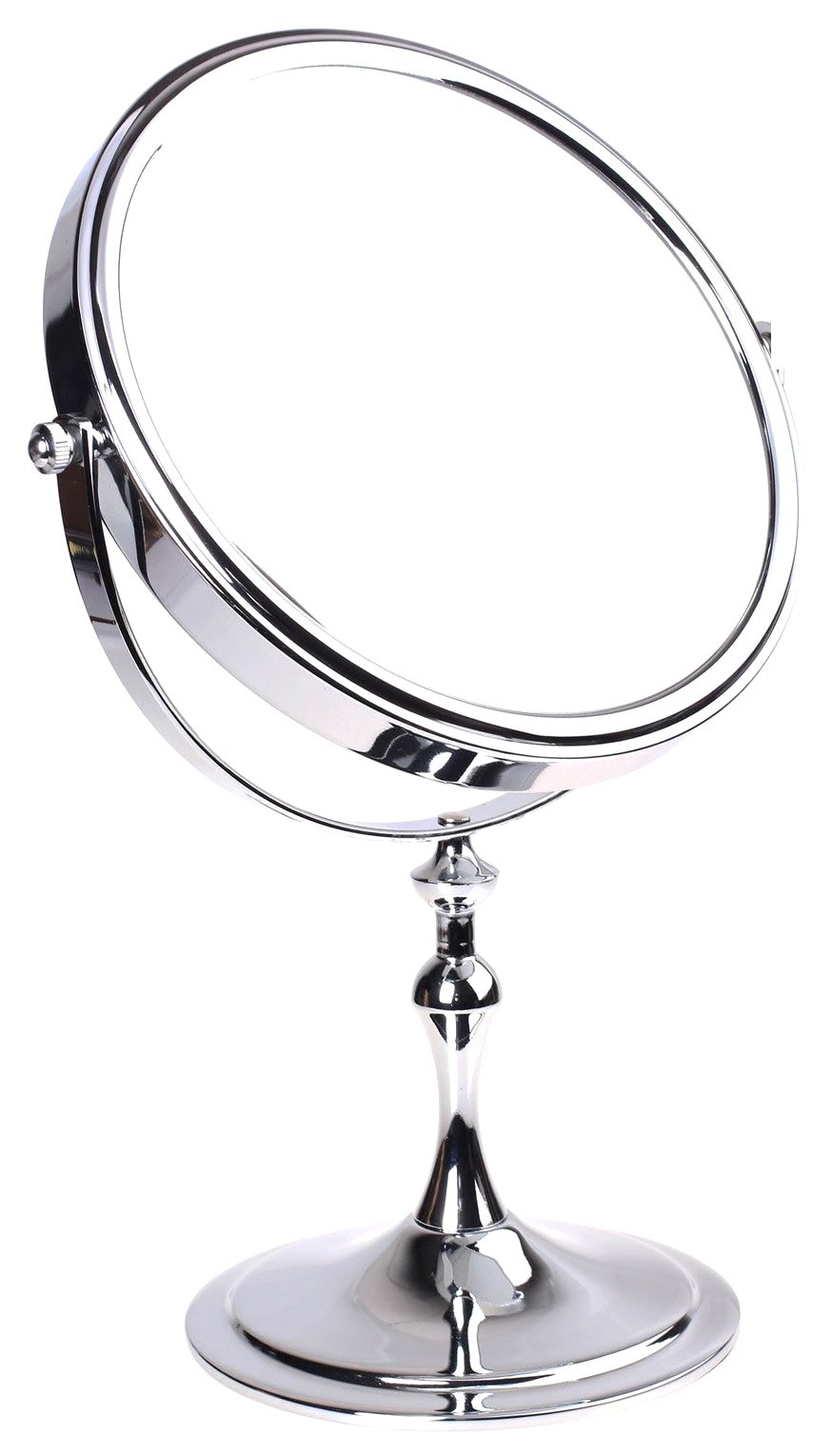 HIMRY Designed Cosmetic Mirror 8 Inch 360° Rotatable 2 mirrors: normal and 7x magnification, 20 cm diameter, Countertop Schmink mirror shaving mirror with chrome-plated, KXD3105 7x