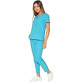 Dagacci Medical Uniform Unisex 4-Way Stretch Scrubs Set Top and Pants