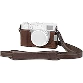 SMALLRIG X100VI Half Leather Case Kit with Shoulder Strap, Retro Style Leather Camera Half Case with Aluminum Alloy Frame for FUJIFILM X100VI (Brown)