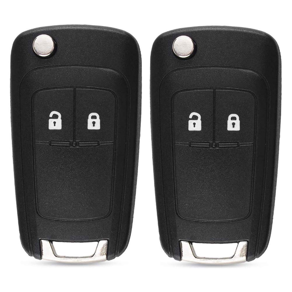 Kelay 2 Buttons Car Key Fob Case Remote Control Replacements Compatible for Opel Vauxhall Chevrolet Buick Astra Insignia Vectra Insignia Zafira Meriva Mokka(2 Pcs)