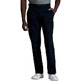 Haggar Mens Haggar Men's Wrinkle Free Performance Khaki Classic Fit Flat Front Pant