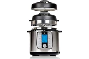 Emeril Everyday 6 QT Pressure Air Fryer, 5 Pc Accessory Pack, Silver