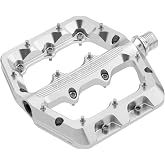 Wolf Tooth Waveform Aluminum Pedals - Large - Raw Silver | Wolf Tooth Waveform Aluminum Pedals - Large, Sealed Bearings &amp; Traction