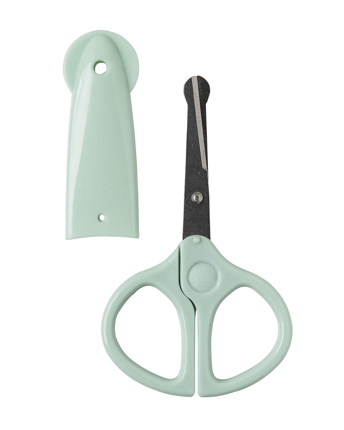 Rotho Babydesign Nail Scissors with Protective Cap, For Cutting Baby Fingernails, From 0 months, Swedish Green, 20449026601