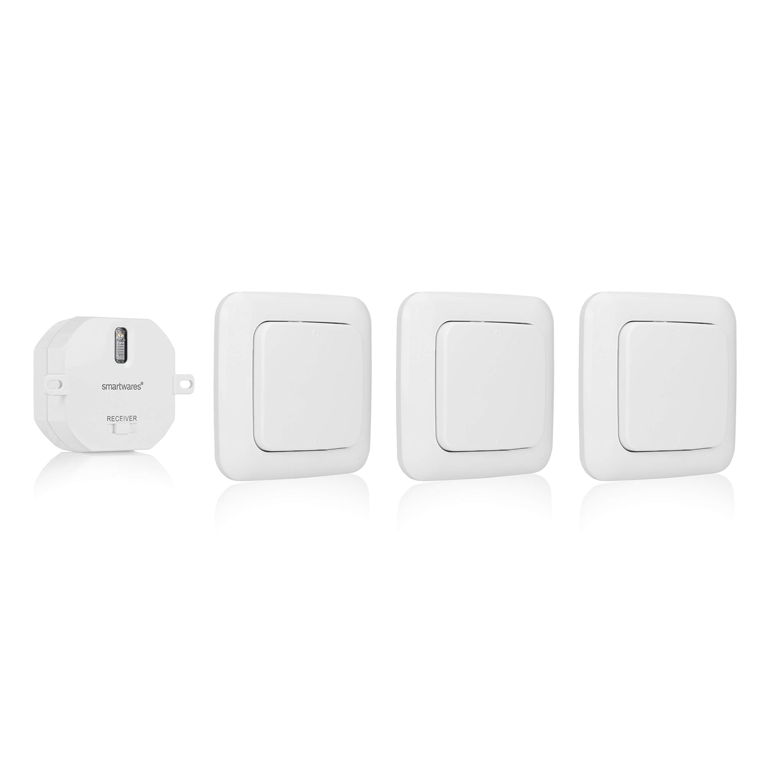 Smartwares Home Automation Kit Wireless Switch Plug & Connect for Bedroom - 3 Single Switches and 1 Built-in Module - SH4-99567 — image 1