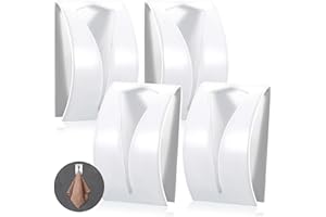Boao 4 Pcs Self Adhesive Towel Hook Holder Grabber Stainless Steel Kitchen Dish Towel Hook Wall Mount Non Drilling Hangers Ra