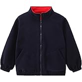 AMIYAN Toddler Fleece Jacket Kids Polar Lightweight Outerwear Boys Girls Long Sleeve Fall Spring Coat 3-9 Years