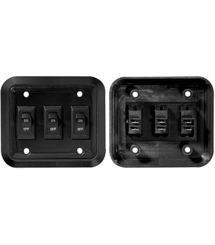 RV Designer S655 Double On/Off Wall Plate Switch – Brown, 3.53 X 3 Inches, 20A 14V DC For RVs