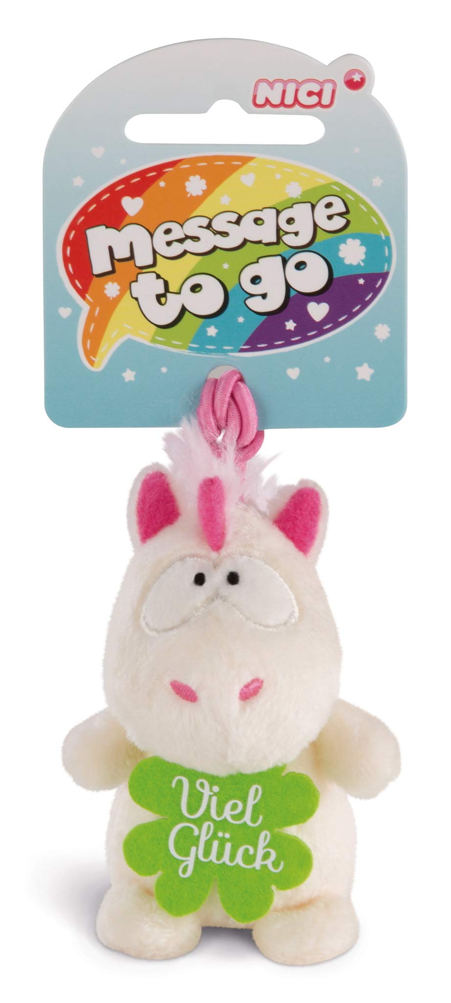 NICI 42726 Pendant Unicorn Theodor Good Luck 8 cm White/Pink