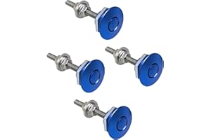 JYJMQ Universal Aluminum Vehicle Hood Pins, Bumper Quick Release Latch License Plate Clip Hood Pins Lock for Car 1.25in ,Quick Release Lock Latch Bumper for Bumper Hood or DIY (4 Set - Blue)