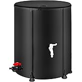 Collapsible Rain Barrel Water Storage Containers 53 Gallon | Portable Rainwater Collect System Water Tank to Collect Rainwater from Gutter Downspout Water Catcher with Spigots,Filter Kit