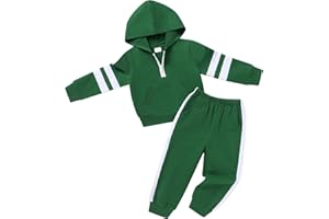 Tiny Cutey Toddler Baby Girl Boy Fall Winter Outfits Long Sleeve Hoodie Sweatshirt Sweatpant Clothes Set SweatSuit with Cap