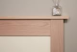 Adam Southwold Oak Cream Fireplace Suite 43 Inch with Brushed Steel Helios view 4