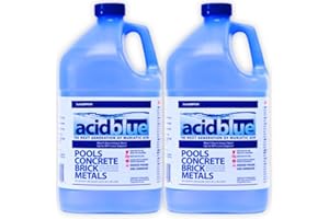 EZ POOLS Acid Blue - Low Fume Muriatic Acid for Swimming Pools & Spas - Lower's pH, Reduces Alkalinity - 2 Gallon