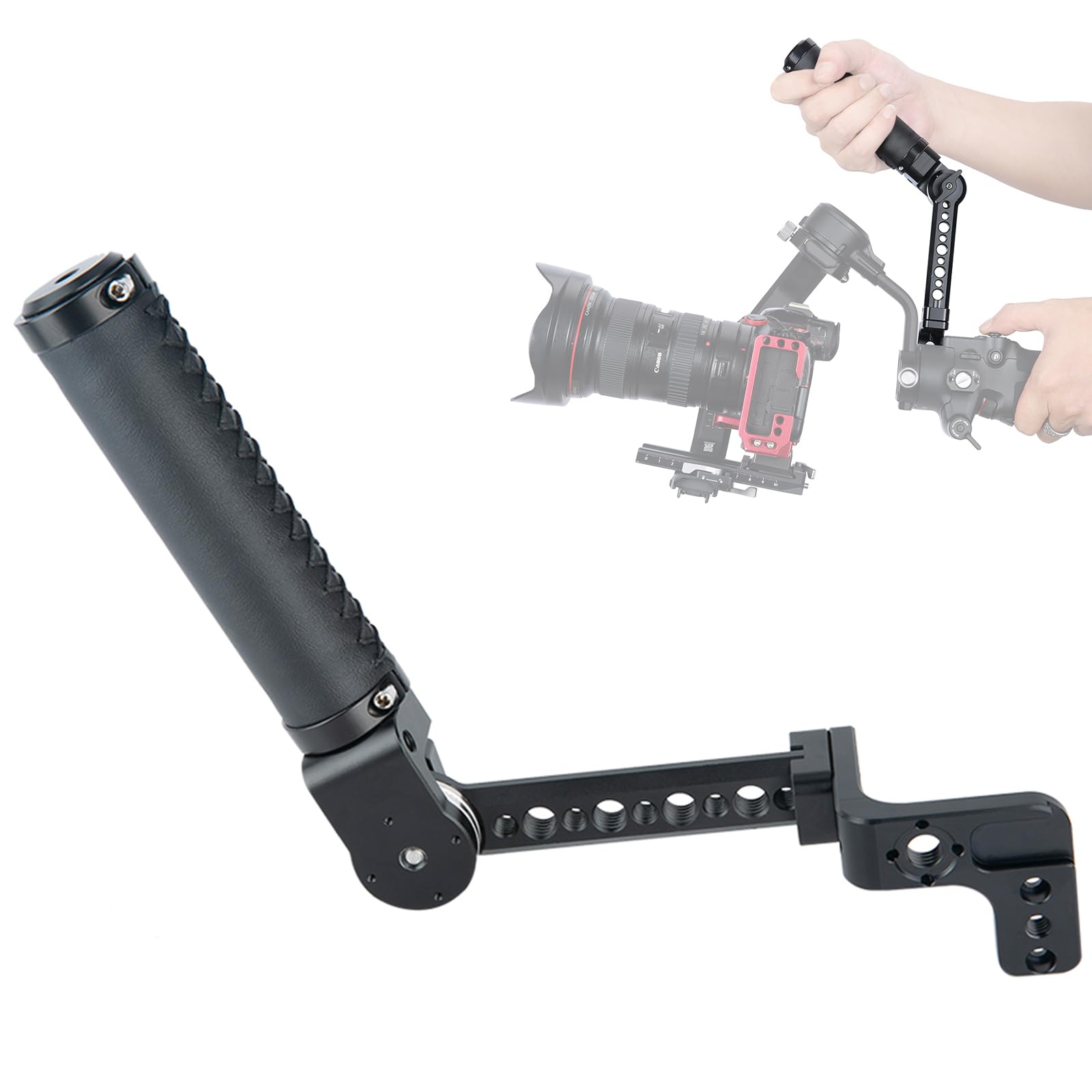 NICEYRIG Handgrip for DJI Ronin-SC/Ronin S/DJI RSC 2 / DJI RS 2 Rosette Leather Handle