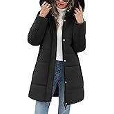 VXVGER Women's Thicken Puffer Coat Winter Warm Fleece Quilted Jacket Padded Parka Coat with Removable Hood