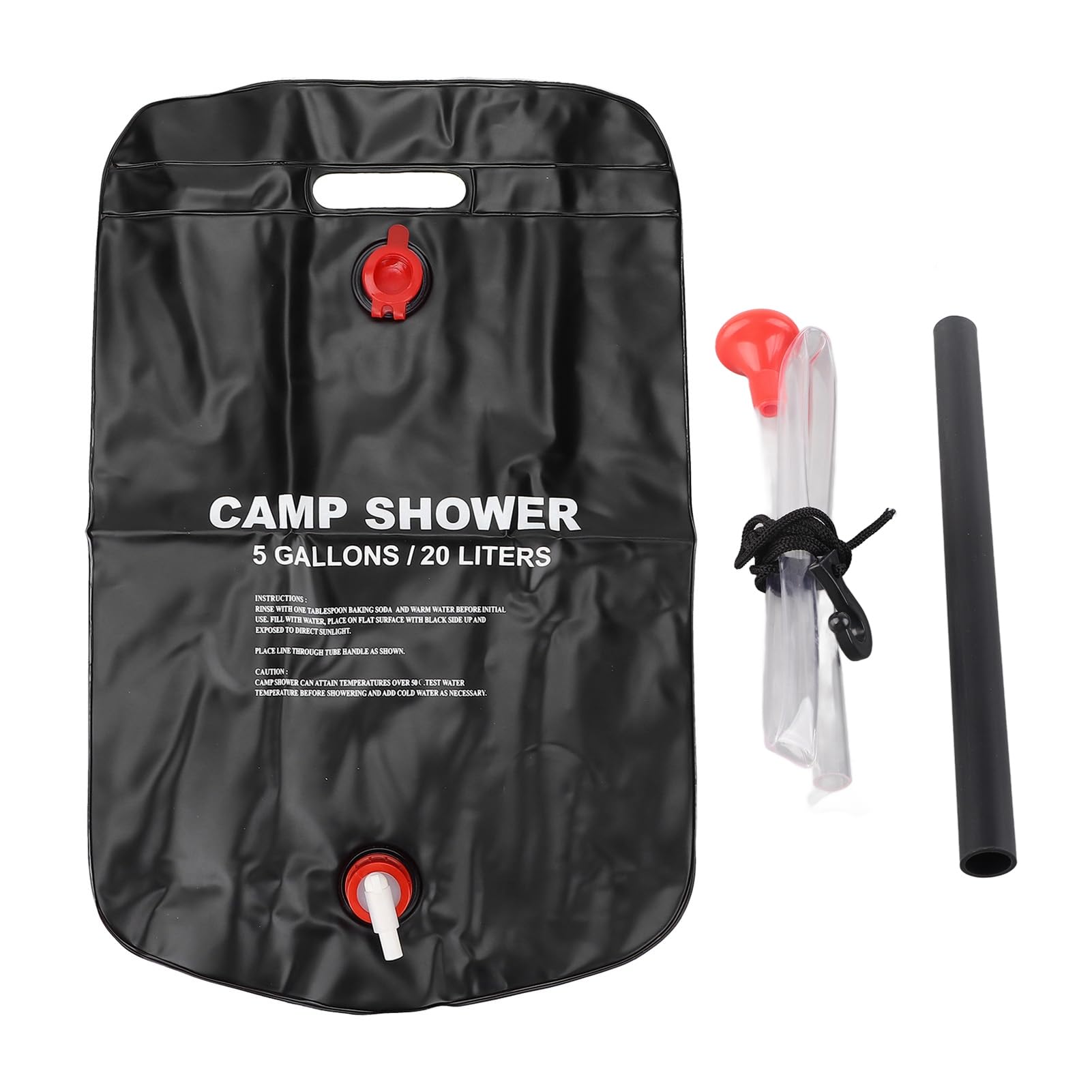 Portable Shower Bag, Effectively Absorb Solar Energy Solar Shower Bag PVC for Outdoor Travel Sandy Beach Swimming Camping