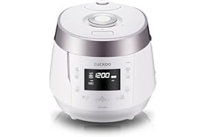 Cuckoo Heating Pressure Cooker & Warmer – 12 built-in programs, Glutinous (white), Mixed, Brown, GABA rice, and more, 10 cups